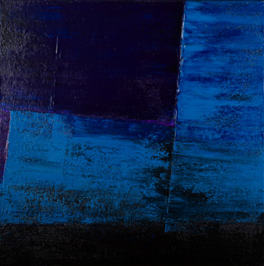 Into Blue #1981 Ready to hang-Free shipping Peinture intitulée "Into Blue #1981 Rea…" par Klara Gunnlaugsdottir, Œuvre d'art originale, Acrylique Monté sur Châssis