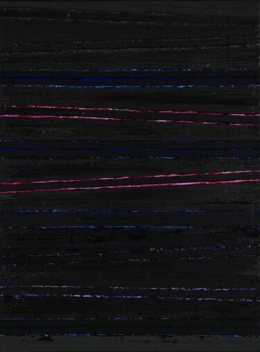 Black and More no.2181 Painting titled "Black and More no.2…" by Klara Gunnlaugsdottir, Original Art, Acrylic Mounted on Stretcher frame