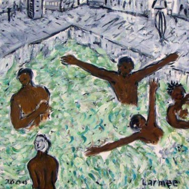 Картина под названием "Pool" - Kevin Larmee, Подлинное произведение искусства, Масло