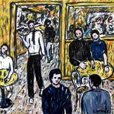 Peinture intitulée "Yellow Cafe" par Kevin Larmee, Œuvre d'art originale