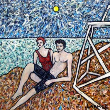 Malarstwo zatytułowany „Beach” autorstwa Kevin Larmee, Oryginalna praca