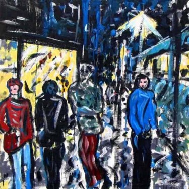Painting titled "Street Scene" by Kevin Larmee, Original Artwork