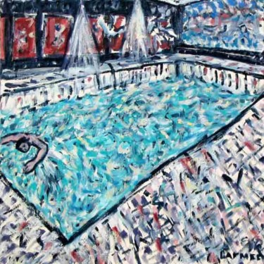 Peinture intitulée "Indoor Pool" par Kevin Larmee, Œuvre d'art originale