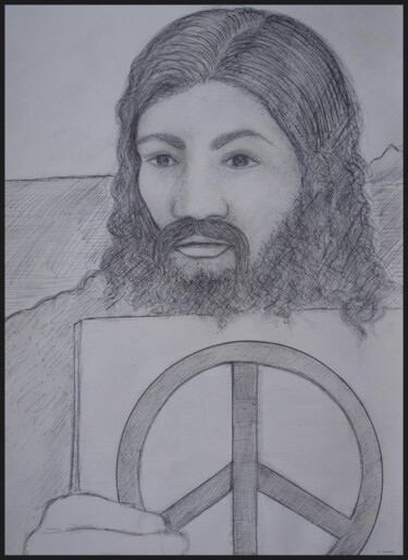 Drawing titled "Jesus" by Kevin Larmee, Original Artwork