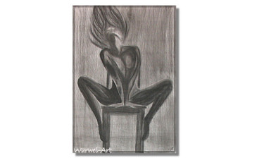 Malerei mit dem Titel "Nude No. 1 ~ Charoc…" von Klaudia Warwel, Original-Kunstwerk, Öl
