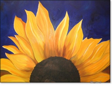 Malerei mit dem Titel "Sunflower ~ Oil pai…" von Klaudia Warwel, Original-Kunstwerk, Öl