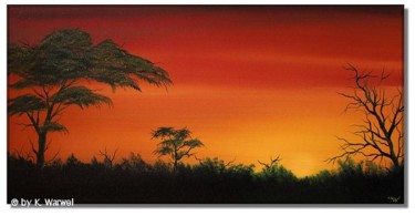 Malerei mit dem Titel "Sunset ~ oil painti…" von Klaudia Warwel, Original-Kunstwerk, Öl
