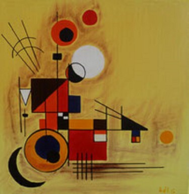 Malerei mit dem Titel "GEOMETRISCHE FORMEN" von Klaus-Dieter Leonhardt, Original-Kunstwerk, Acryl