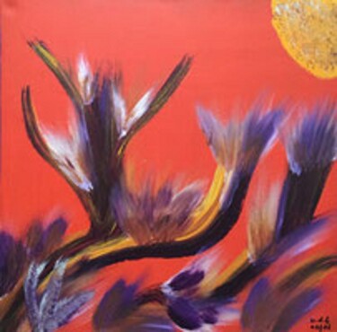 Malerei mit dem Titel "KAKTUS BLÜTE" von Klaus-Dieter Leonhardt, Original-Kunstwerk, Acryl