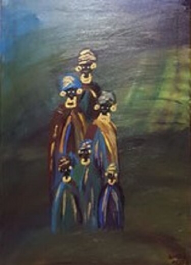 Pittura intitolato "Afrika 1" da Klaus-Dieter Leonhardt, Opera d'arte originale, Acrilico