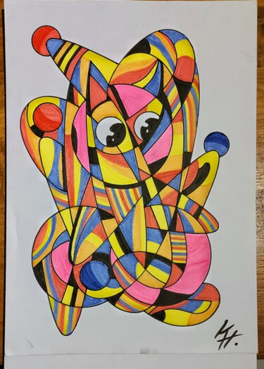 Картина под названием ""The Cat"" - Klaus Heymann, Подлинное произведение искусства, Чернила