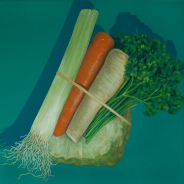 Pintura titulada "Gemüsebund" por Klaus Keck, Obra de arte original, Oleo