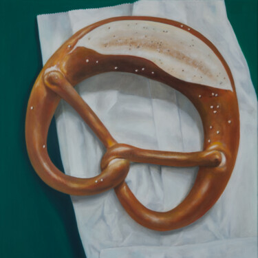 Painting titled "Brezel" by Klaus Keck, Original Artwork, Oil