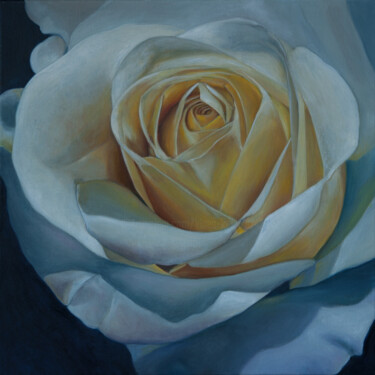 Painting titled "Rose" by Klaus Keck, Original Artwork, Oil