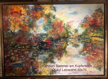Pintura intitulada "„Indian summer am K…" por Klaus Professor Stoppel, Obras de arte originais, Óleo