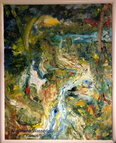 Painting titled "„Der kleine Wasserf…" by Klaus Professor Stoppel, Original Artwork, Oil