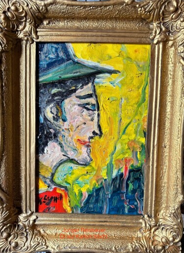 Painting titled "Junger Reisbauer" by Klaus Professor Stoppel, Original Artwork, Oil