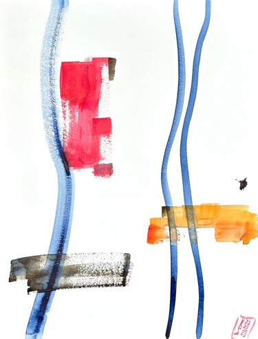 Peinture intitulée "sooner and later IV" par Klaus Stieghorst (KS), Œuvre d'art originale, Aquarelle