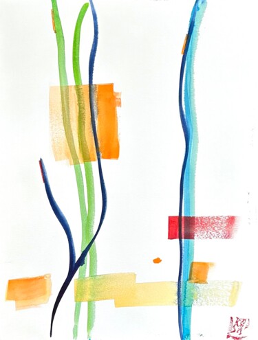 Картина под названием "sooner and later V" - Klaus Stieghorst (KS), Подлинное произведение искусства, Акварель