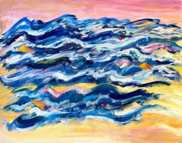 Malerei mit dem Titel "Meer der Zeit I" von Klaus Stieghorst (KS), Original-Kunstwerk, Öl