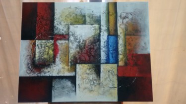 Painting titled "Abstrato com textur…" by Klaytson (Ian) Pereira, Original Artwork, Ink