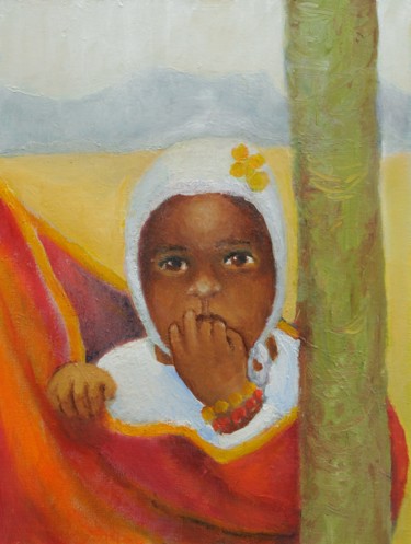 Schilderij getiteld "Zuid-Amerika" door Klazien De Vries, Origineel Kunstwerk, Olie