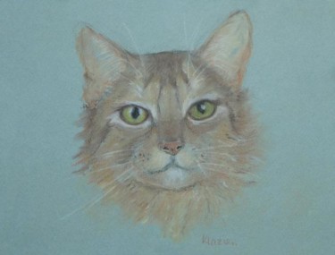 Рисунок под названием "Cat" - Klazien De Vries, Подлинное произведение искусства