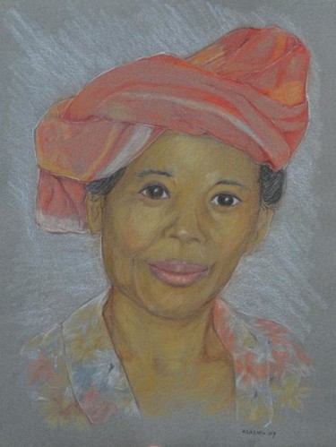 Malarstwo zatytułowany „Lady from Bali” autorstwa Klazien De Vries, Oryginalna praca