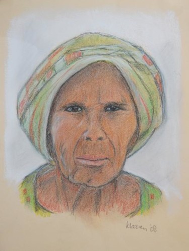 Drawing titled "Old and suspicious" by Klazien De Vries, Original Artwork