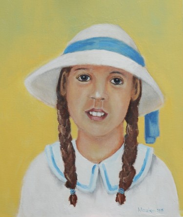 Painting titled "Summer Girl" by Klazien De Vries, Original Artwork
