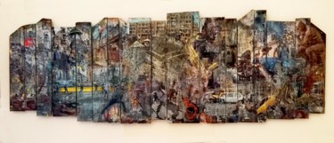 Collages intitulée "palissade-78" par Kl, Œuvre d'art originale