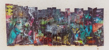 Collages intitulée "palissade91" par Kl, Œuvre d'art originale