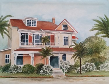 Malerei mit dem Titel "Key West" von Kurt Patzke, Original-Kunstwerk, Aquarell