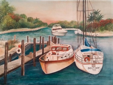 Malerei mit dem Titel "florida fort lauder…" von Kurt Patzke, Original-Kunstwerk, Aquarell