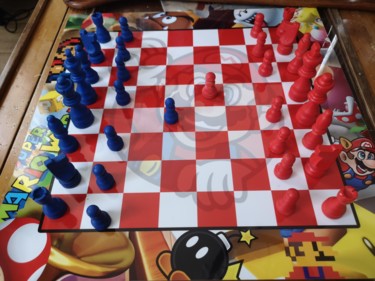 Mario et Mat Design intitulée "Mario et Mat" par Dominique Kleiner, Œuvre d'art originale, Meuble