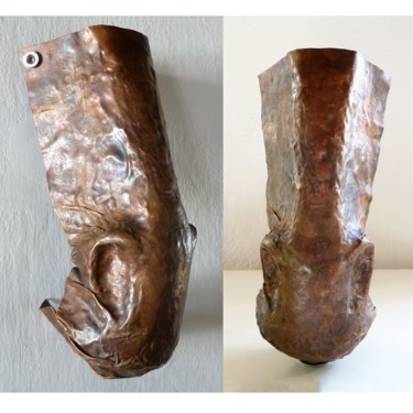 Escultura intitulada "Horse head's fragme…" por Kleinmanzano, Obras de arte originais, Metais