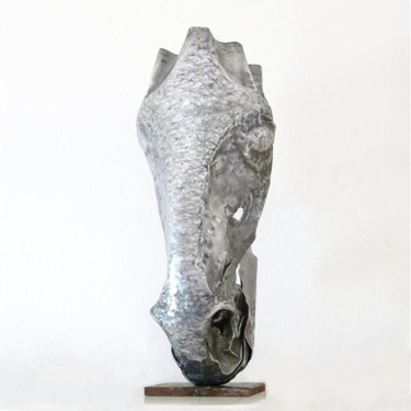 Escultura intitulada "Big Horse Head Herb…" por Kleinmanzano, Obras de arte originais, Alumínio