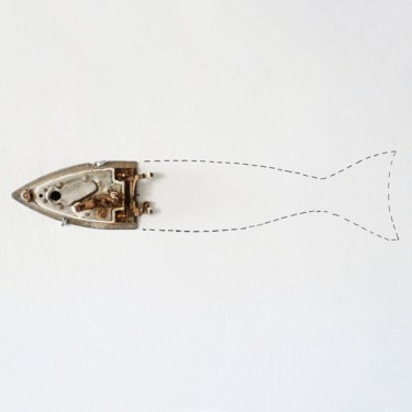 Sculpture titled "Le Poisson" by Kleinmanzano, Original Artwork, Metals