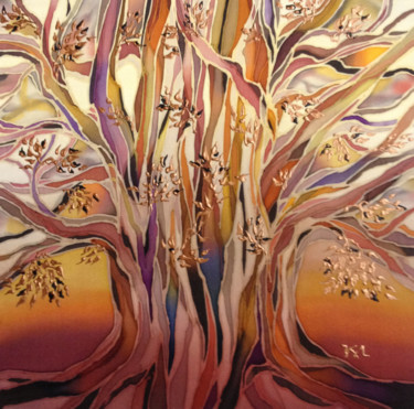 Arte têxtil intitulada ""Дерево" por Lidia Cravcenco, Obras de arte originais, Tecido