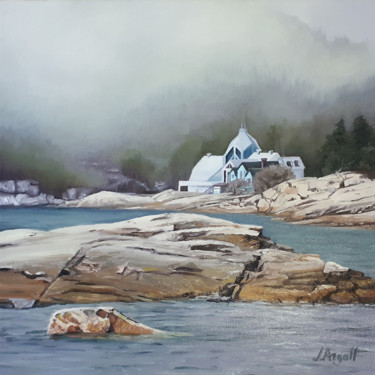 Pintura intitulada "Tadoussac 01" por Julie Argall, Obras de arte originais, Óleo