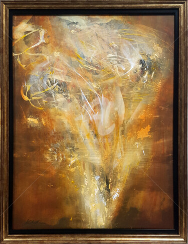 Pittura intitolato "GOLD AUTUMN LEAVES…" da Kloska Ovidiu, Opera d'arte originale, Acrilico