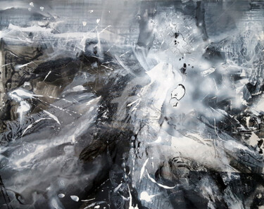 Peinture intitulée "Between the Black a…" par Kloska Ovidiu, Œuvre d'art originale, Acrylique