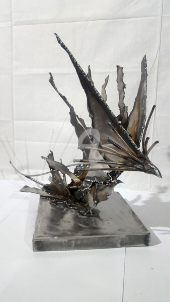 Sculpture titled "BRUTALIST WELDED IR…" by Kloska Ovidiu, Original Artwork, Metals