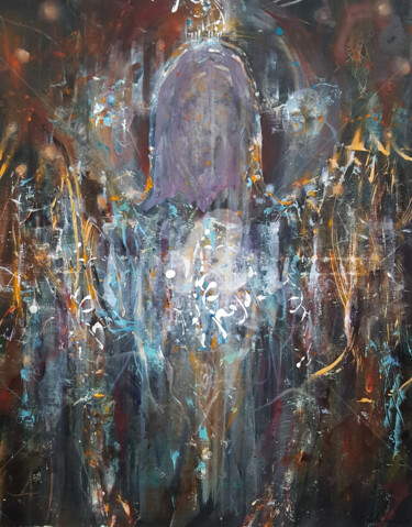 Картина под названием "ONEIRIC SPIRITUAL A…" - Kloska Ovidiu, Подлинное произведение искусства, Акрил Установлен на Деревянн…