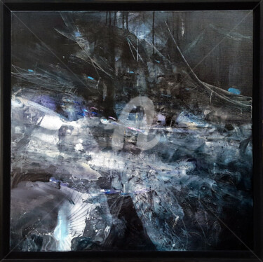 Картина под названием "LARGE FRAMED MINDSC…" - Kloska Ovidiu, Подлинное произведение искусства, Акрил Установлен на Деревянн…