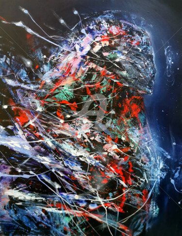Картина под названием "STUNING METAPHYSICA…" - Kloska Ovidiu, Подлинное произведение искусства, Акрил Установлен на Деревянн…