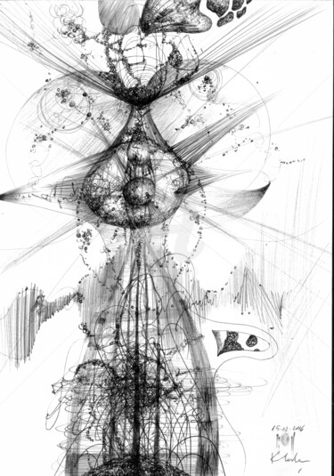 Рисунок под названием "WE ARE ENERGY ENDLE…" - Kloska Ovidiu, Подлинное произведение искусства, Шариковая ручка