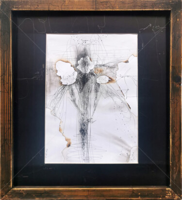 Σχέδιο με τίτλο "Angel vibration 11.…" από Kloska Ovidiu, Αυθεντικά έργα τέχνης, Μελάνι Τοποθετήθηκε στο Χαρτόνι