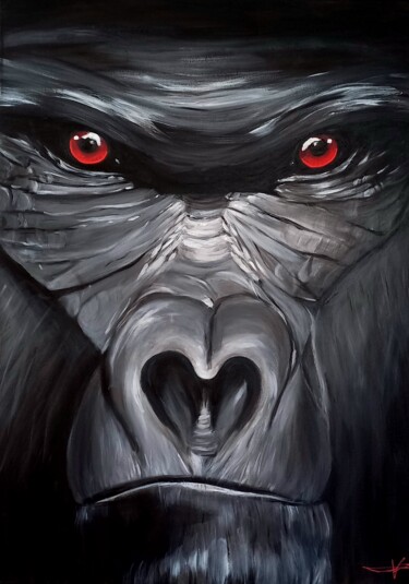Peinture intitulée "Impuissant" par Klowè, Œuvre d'art originale, Acrylique Monté sur Châssis en bois