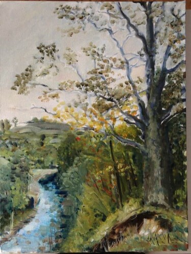 Painting titled "Old oak" by Christina Lao, Original Artwork, Oil